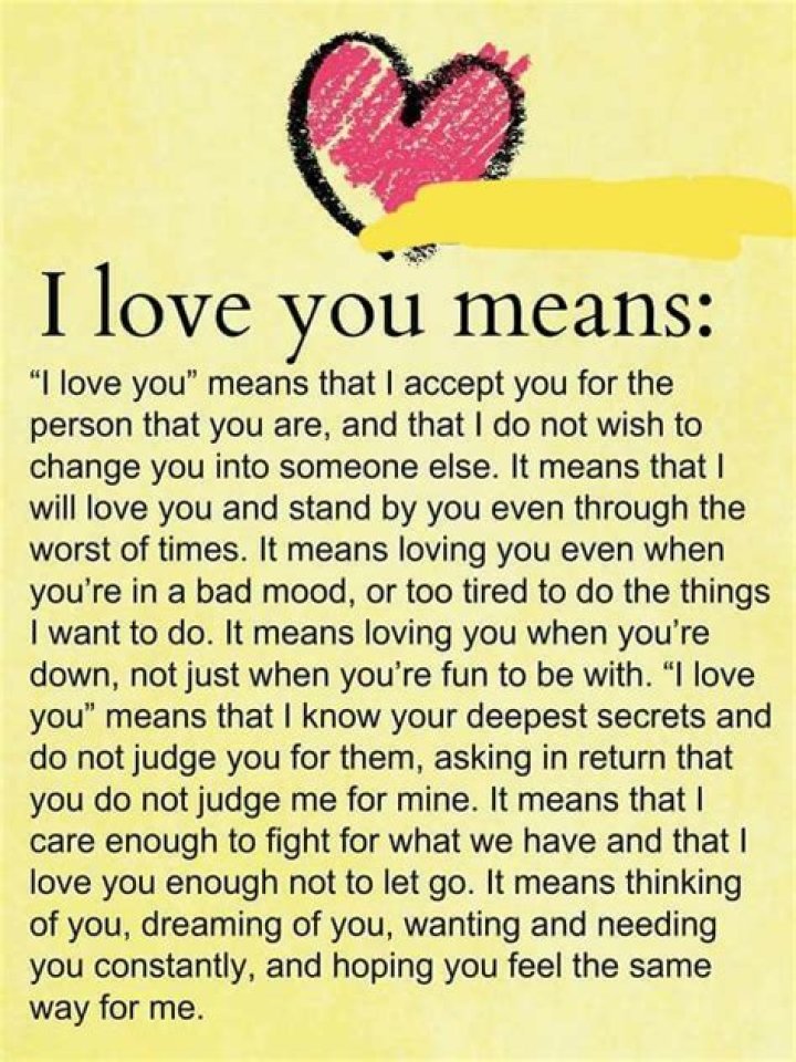 What it means to really love someone?