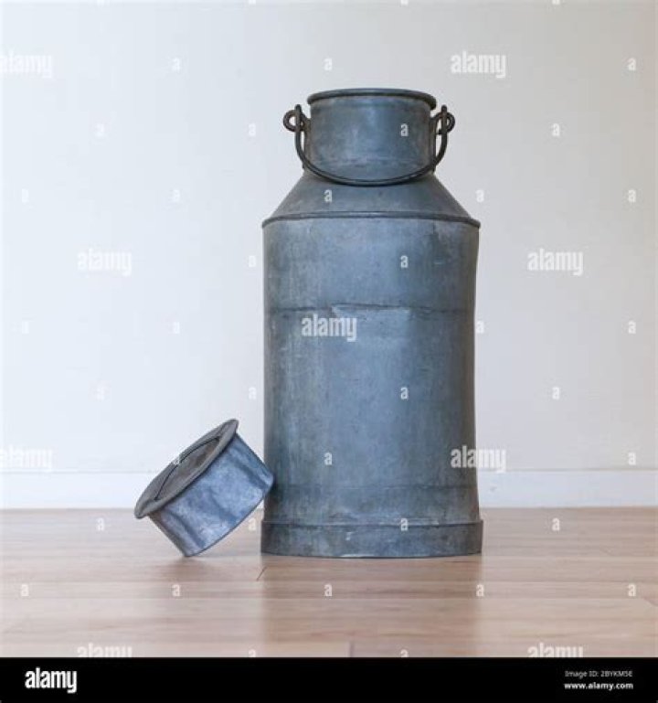 What metal are old milk cans made of?
