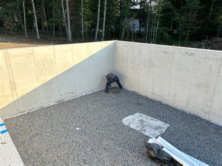 What poured concrete walls?