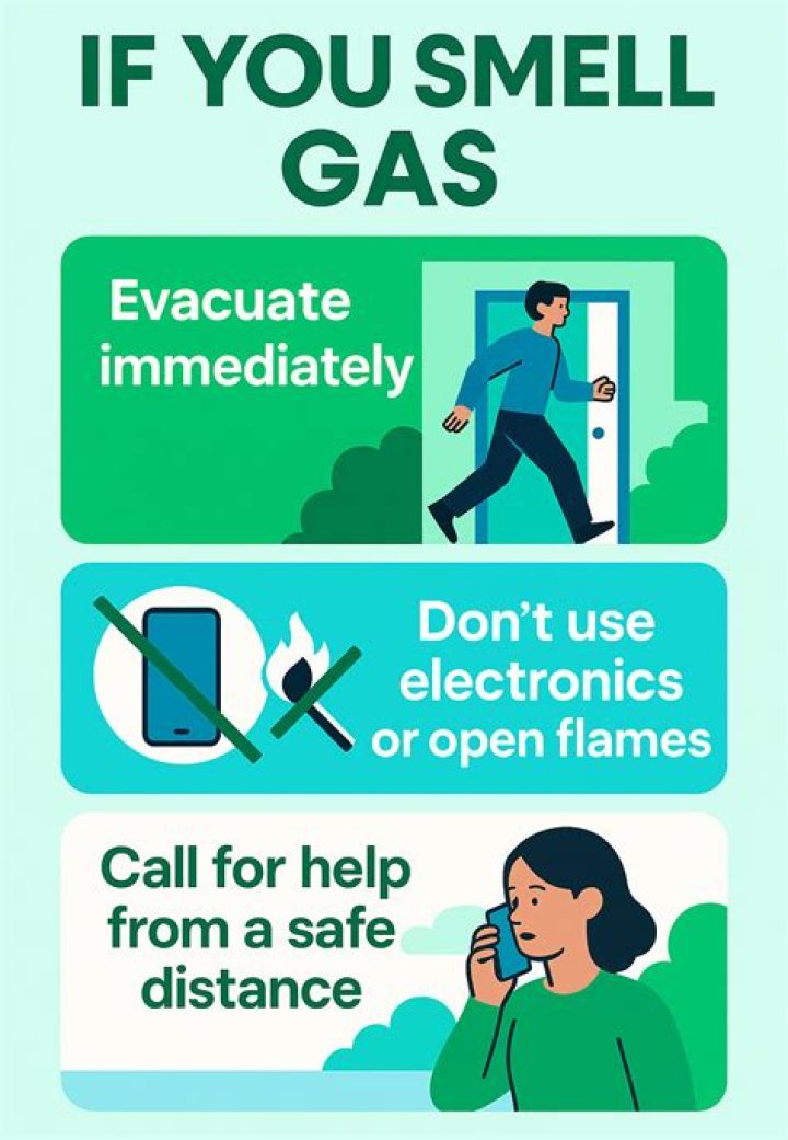 What should I do if I smell gas?