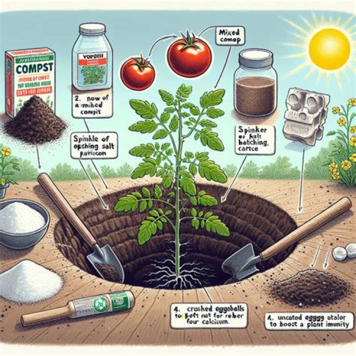 What should I plant in my tomato hole?