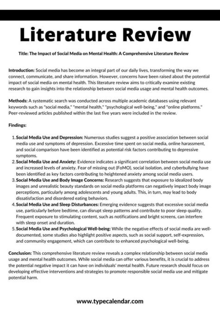 What sources can be used in a literature review?