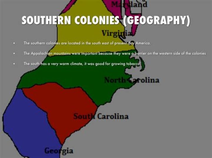 What was the geography of the southern colonies like?