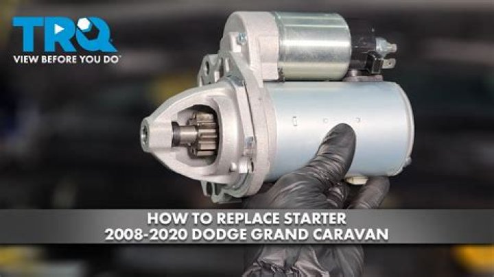 Where is the starter in a 2005 Dodge Grand Caravan?