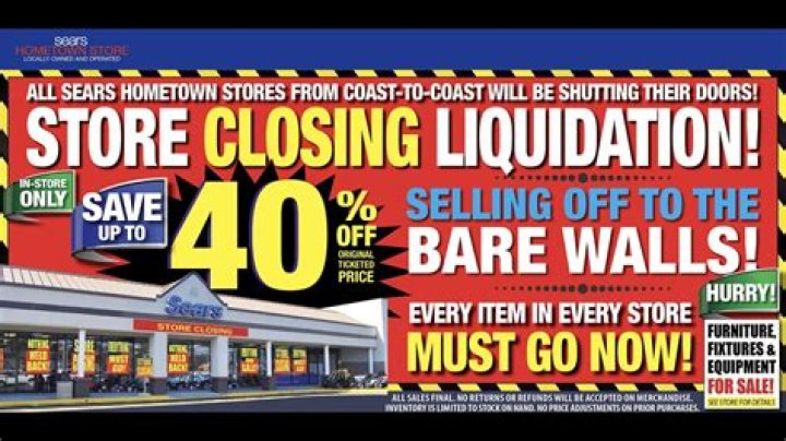 Which Sears stores are closing in California?
